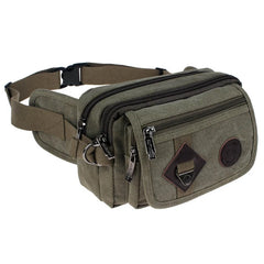 Canvas Chest Pockets Waist Bag Solid Color Shoulder Bags