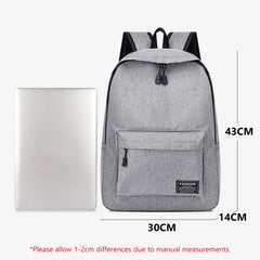 Canvas Fabric School Backpack Large Capacity Waterproof Travel Laptop Bag