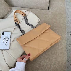 Casual Envelope Bag Multi-Layer Solid Leather Shoulder Messenger Bag