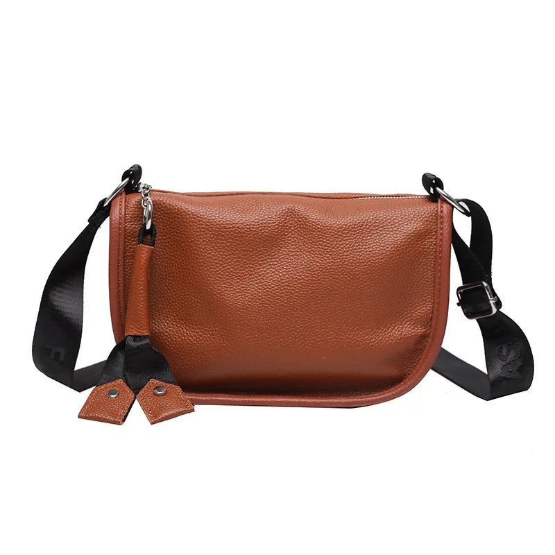 Vintage Tassel Leather Saddle Shoulder Bag