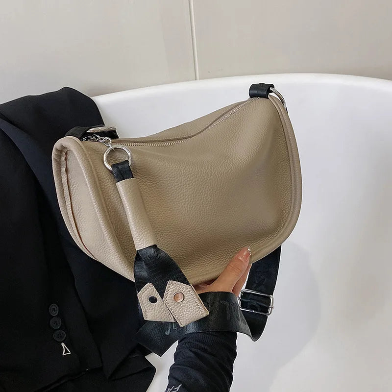 Vintage Tassel Leather Saddle Shoulder Bag