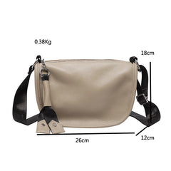 Vintage Tassel Leather Saddle Shoulder Bag