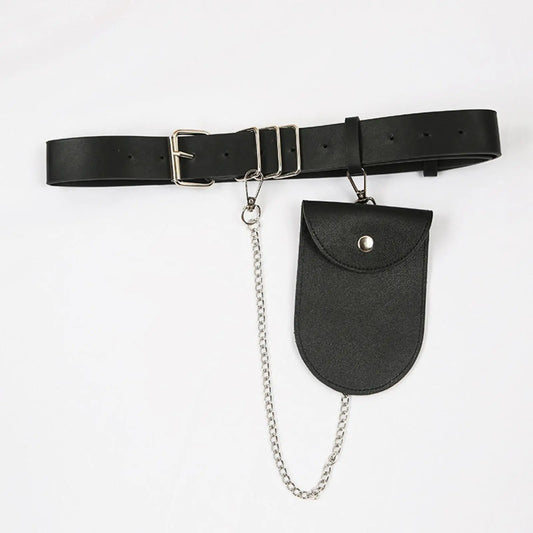 Casual PU Leather Waist Pack Women's Fanny Pack Waterproof Belt Bag
