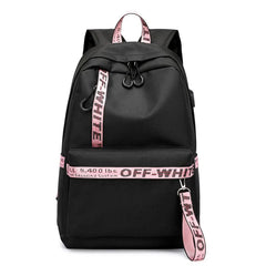 Women's Casual Book Bag Backpack with USB Charging