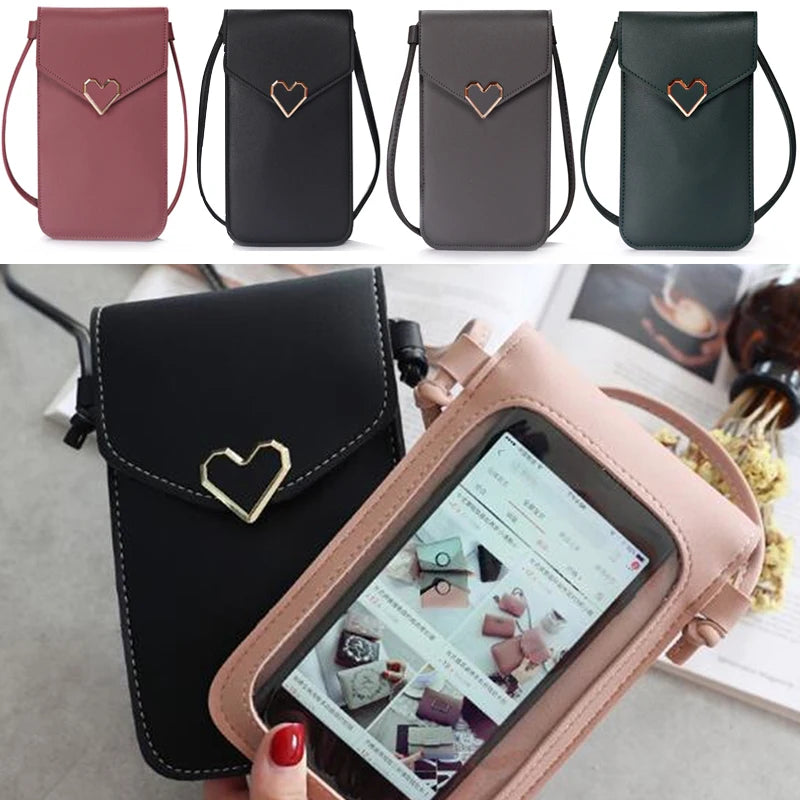 Women PU Leather Crossbody Shoulder Bag Card Holder Messenger