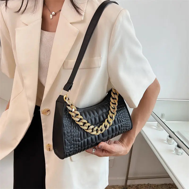 Chain PU Leather bags Women Shoulder Bags Purses Handbag Clutch Bags