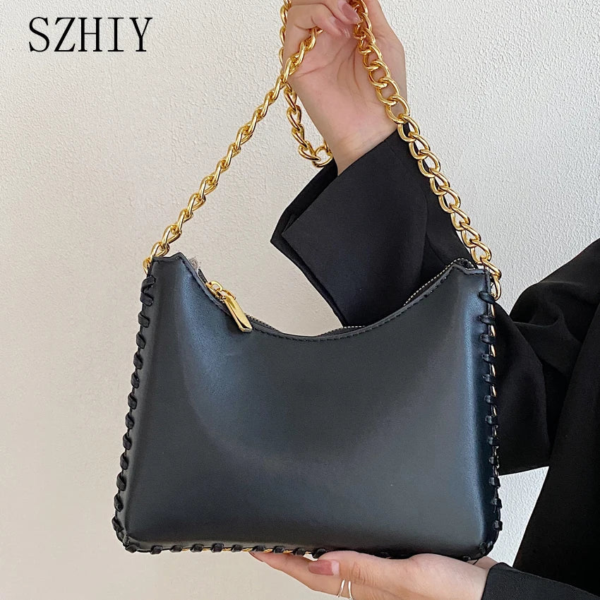 Chain Shoulder Bag Classic Dumpling Pocket High Handbags for Girls