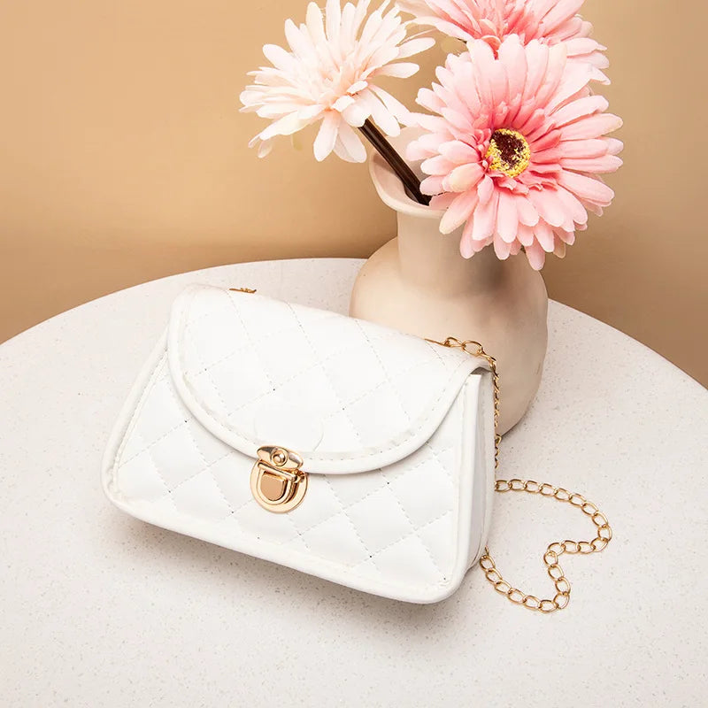 Chain Shoulder Bag Women Mini Flap Square Handbags Ladies PU Leather