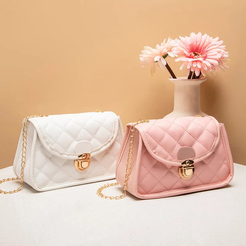 Chain Shoulder Bag Women Mini Flap Square Handbags Ladies PU Leather