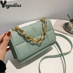 Quilted Chain Shoulder Bag Women Crossbody Travel Handbag