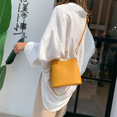 Chain Shoulder Messenger Bag High Pu Leather Crossbody Bags Women