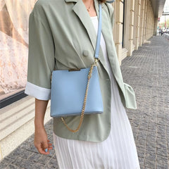 Chain Shoulder Messenger Bag High Pu Leather Crossbody Bags Women