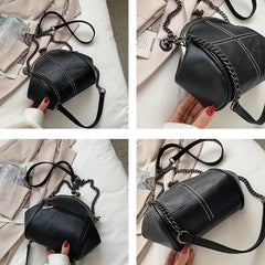 Leather Chain Shoulder Strap Women Messenger Bag