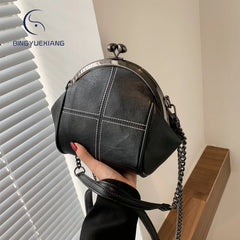 Leather Chain Shoulder Strap Women Messenger Bag