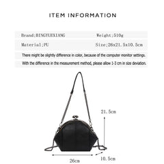 Leather Chain Shoulder Strap Women Messenger Bag