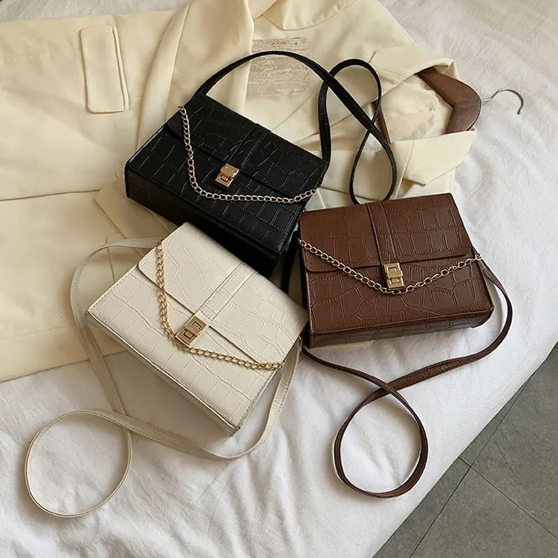 Square Crossbody Bag Chain Strap Handbag for Women