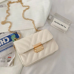 Chain Strap Handbags Women Summer Pu Leather Shoulder Bag