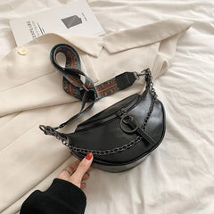 Leather Chain Waist Bag Crossbody Chest Shoulder Phone Purse Fanny Pack