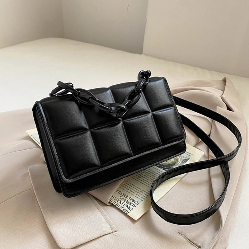 Chains Crossbody Bag Handle Shoulder Messenger Small Square Tote Purse