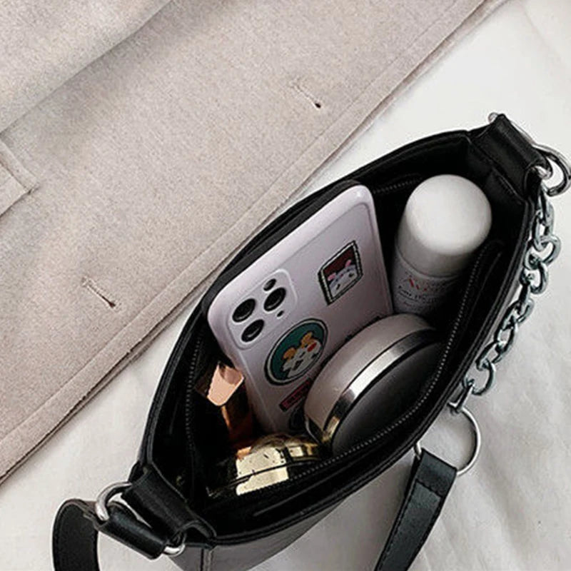 PU Leather Shoulder Bag Lady Handbag Armpit Totes Bolsa