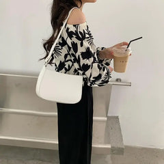 PU Leather Shoulder Bag Lady Handbag Armpit Totes Bolsa
