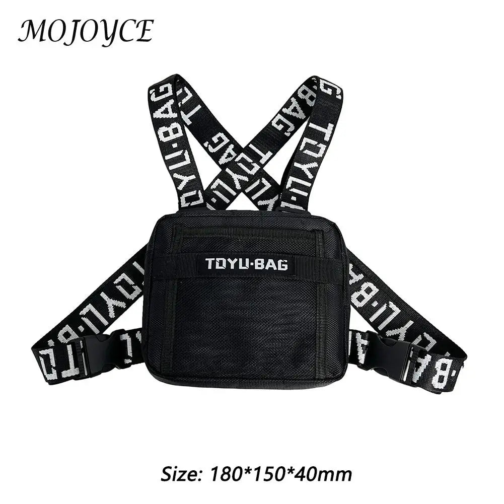Chest Rig Bag Adjustable Vest Fanny Pack Hip Hop Streetwear Travel Waistcoat