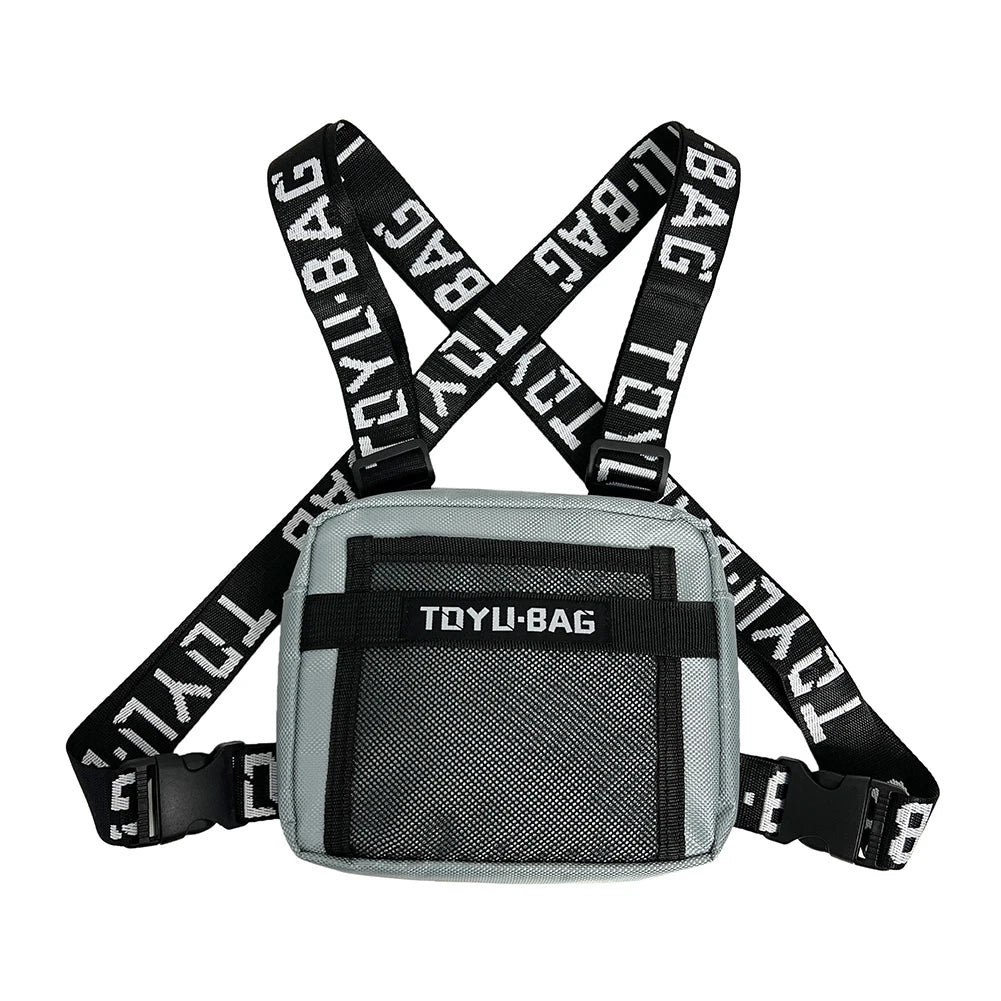 Chest Rig Bag Adjustable Vest Fanny Pack Hip Hop Streetwear Travel Waistcoat