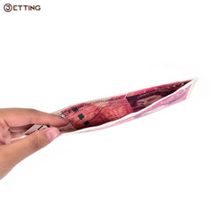 Unisex Currency Notes Pattern Purse Wallet Slim Money