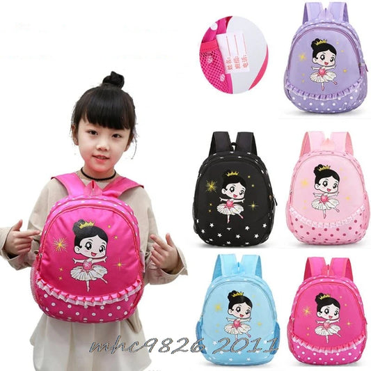 Girls Ballet Dance Bag Embroidered Canvas Gymnastic Sport Backpack