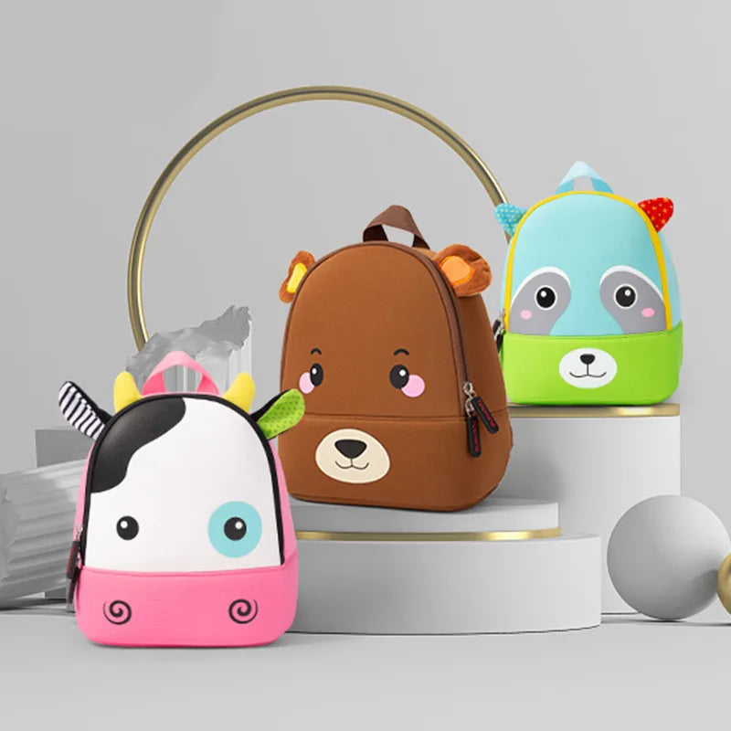 3D Cartoon Kids Backpack Mini Book Bag for Boys Girls