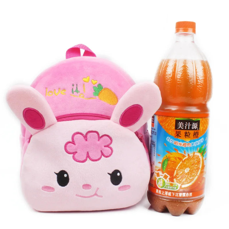 3D Cartoon Print Plush Kids Backpack for Boys and Girls