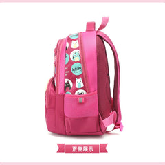 Girls Orthopedic School Bag Pink Cartoon Backpack