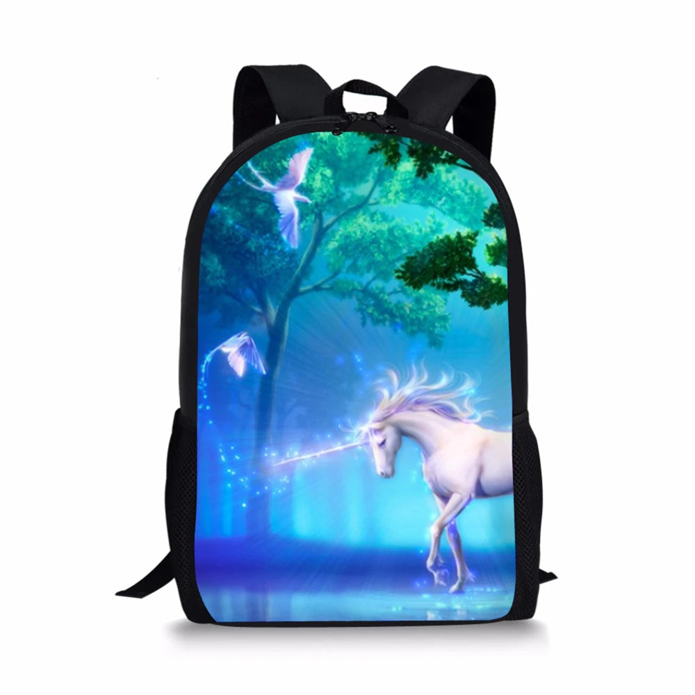 Unicorn Horse Pattern Children's Backpack for School and Travel