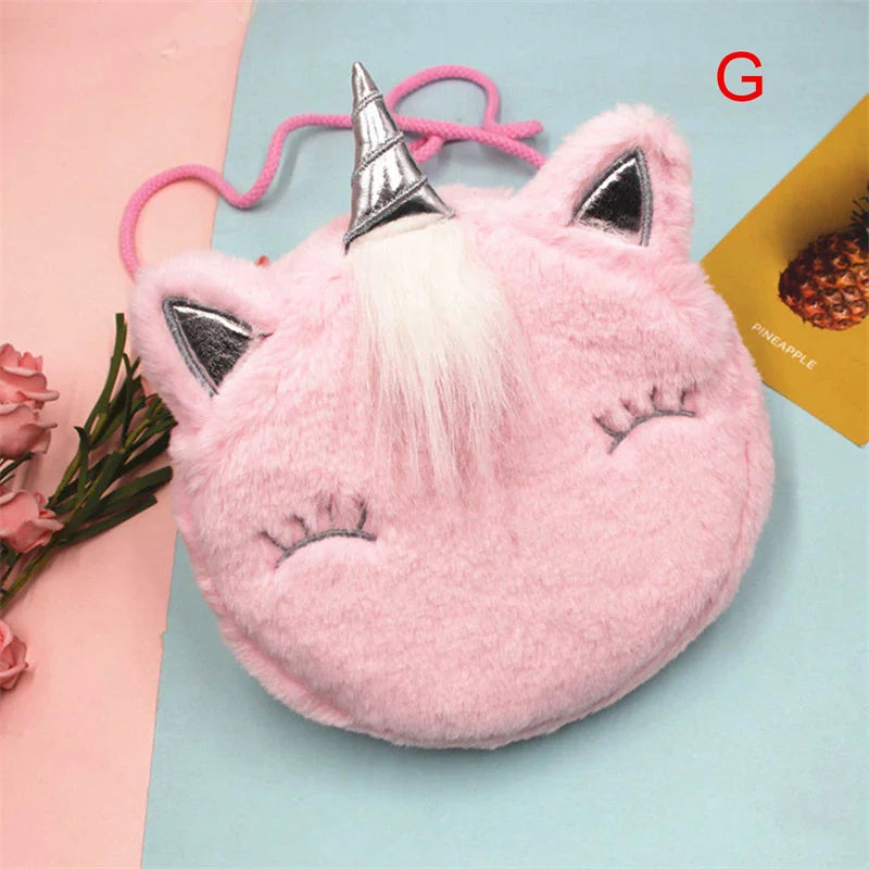 Kids Cartoon Unicorn Messenger Bag Mini Handbag Toy Wallet