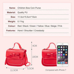 Kids Mini PU Leather Handbag Messenger Bag Coin Wallet Baby Girls Shoulder Purse
