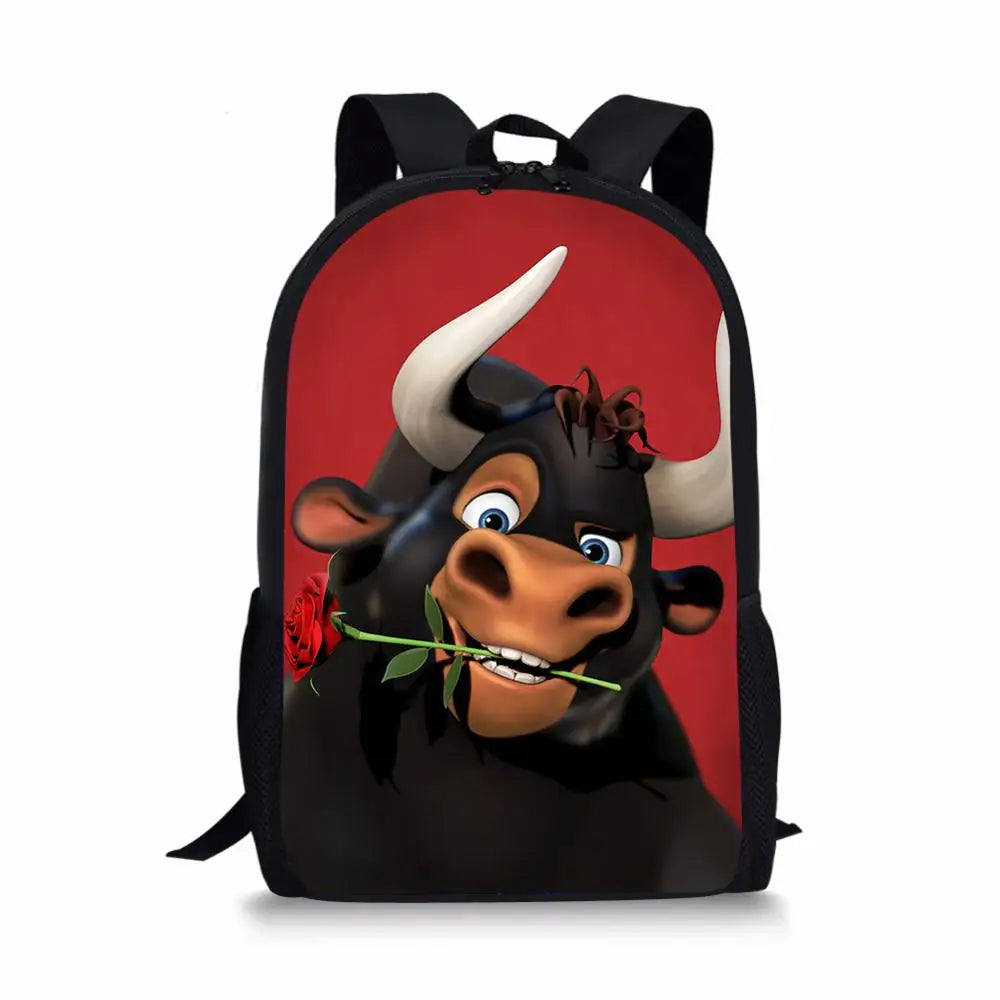 Ferdinand Pattern Students School Bag