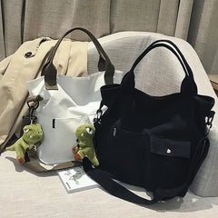 Classic Messenger Bag for Women Lady Student Nylon Waterproof Canvas Schoolbag