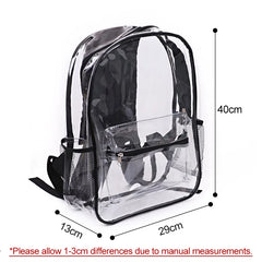 Clear Backpack Student PVC Waterproof Transparent School Rucksack