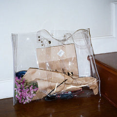 Clear PVC Shoulder Bag Large Tote Jelly Shopping Bags