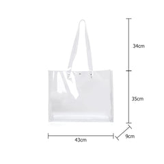 Clear PVC Shoulder Bag Large Tote Jelly Shopping Bags