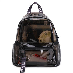 Clear PVC Women Backpack Transparent Solid Backpack