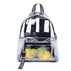 Clear PVC Women Backpack Transparent Solid Backpack