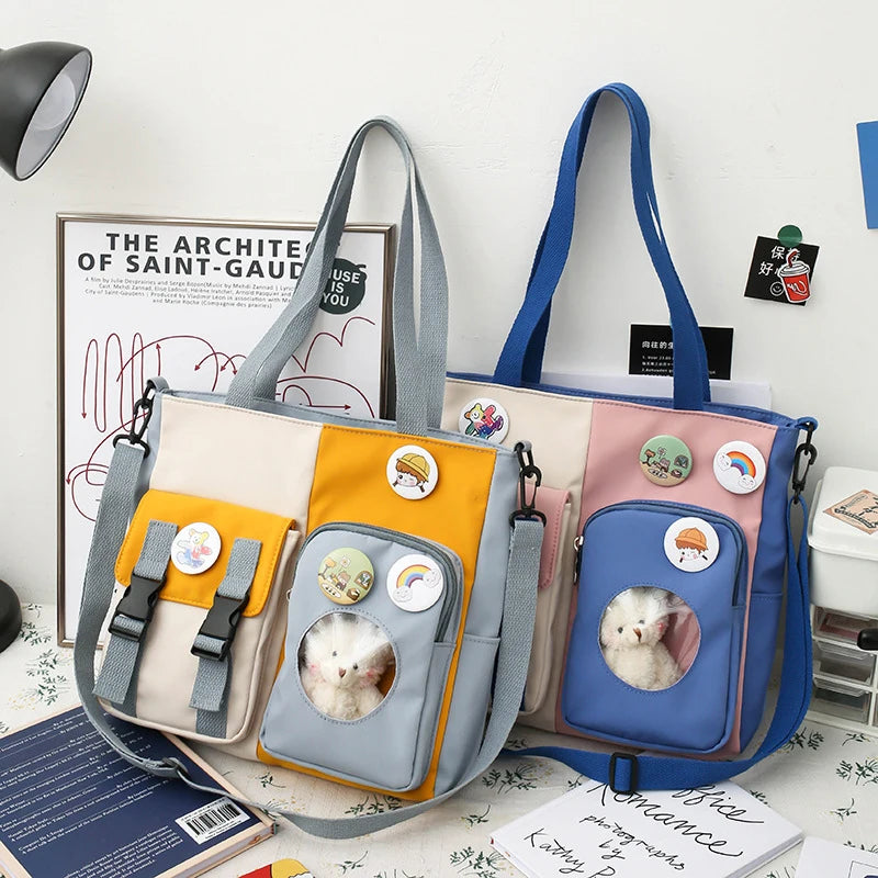 Casual Girl Backpack High Capacity Women Messenger Bag