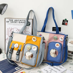 Casual Girl Backpack High Capacity Women Messenger Bag