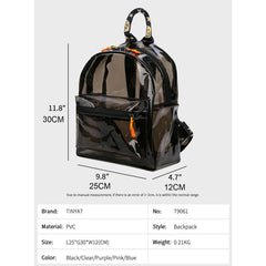 Clear Mini Backpack Transparent Travel School Bag for Girls Child Mochila