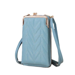 Clip Phone Pocket Shoulder Bag Women PU Leather Crossbody Bag
