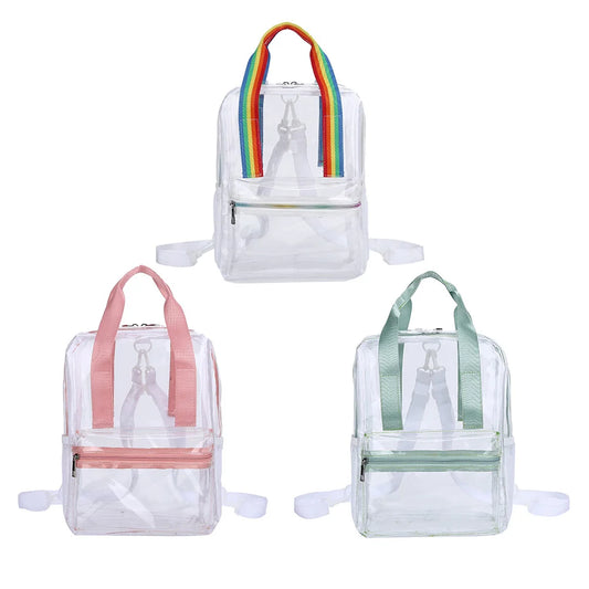 Transparent Backpack for College Students Women Waterproof Schoolbag