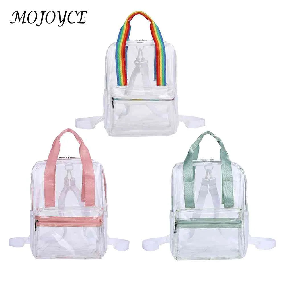 Transparent Backpack College Students Waterproof Female Candy Schoolbag