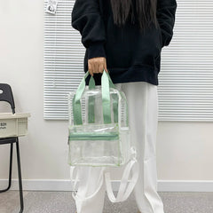 College Students Transparent Backpacks Women Backpack Waterproof