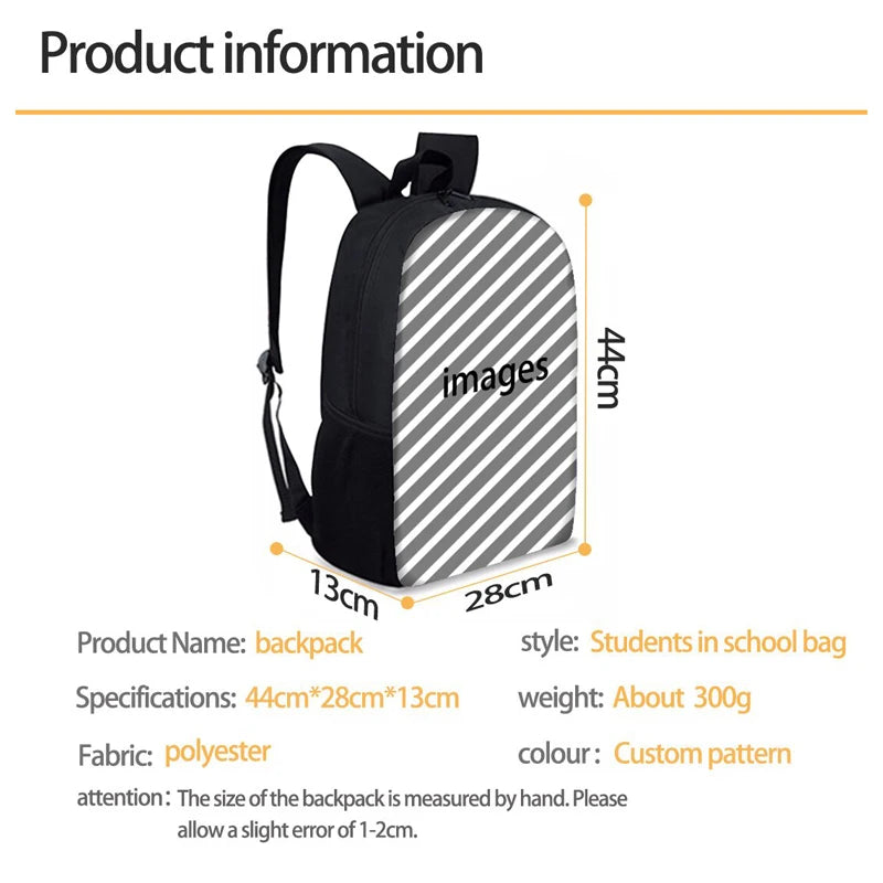 Colorful Horse School Bag for Teenager Girls Primary Kids Backpack
